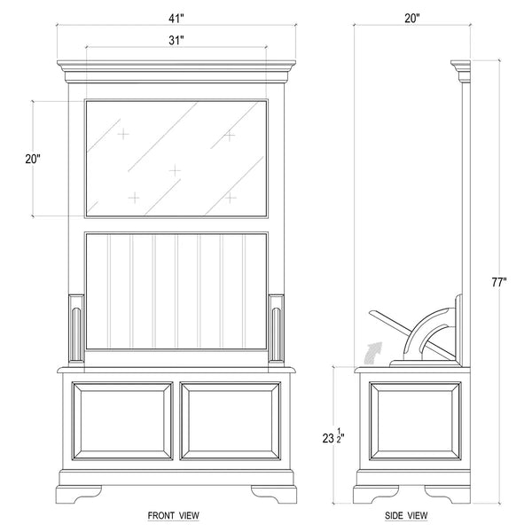 Homestead Hallstand w/ Storage-Blue Hand Home
