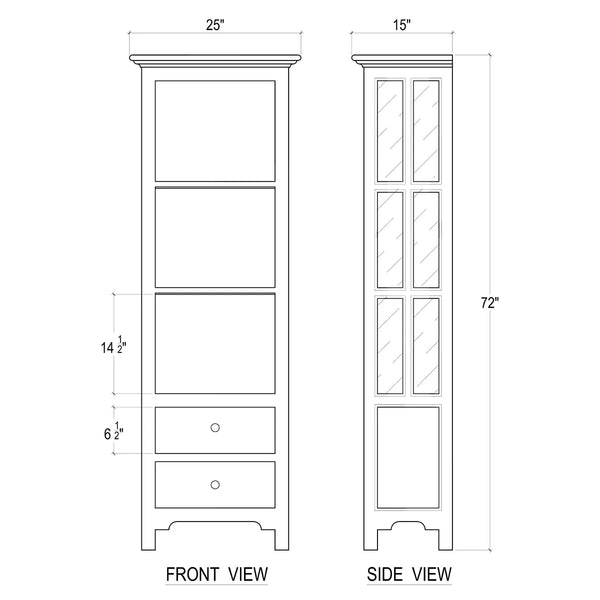 Aries Bookcase w/o Door-Blue Hand Home