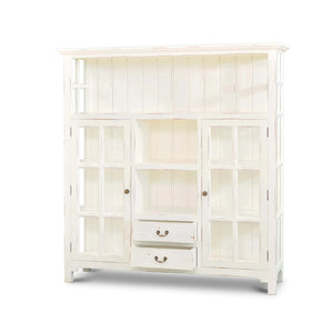Aries Kitchen Cupboard 2 Drawer-Blue Hand Home
