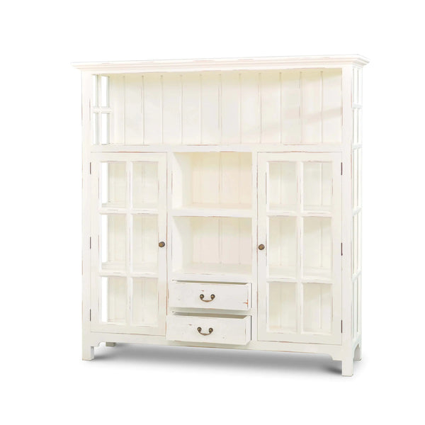 Aries Kitchen Cupboard 2 Drawer-Blue Hand Home