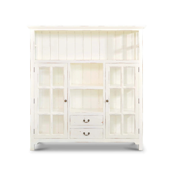 Aries Kitchen Cupboard 2 Drawer-Blue Hand Home