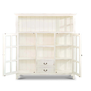 Aries Kitchen Cupboard 2 Drawer-Blue Hand Home