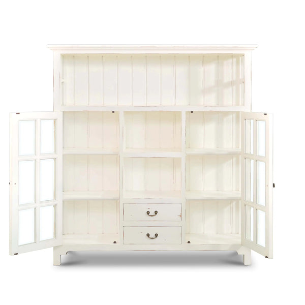 Aries Kitchen Cupboard 2 Drawer-Blue Hand Home