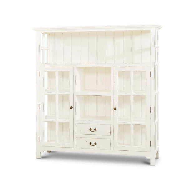Aries Kitchen Cupboard 2 Drawer-Blue Hand Home