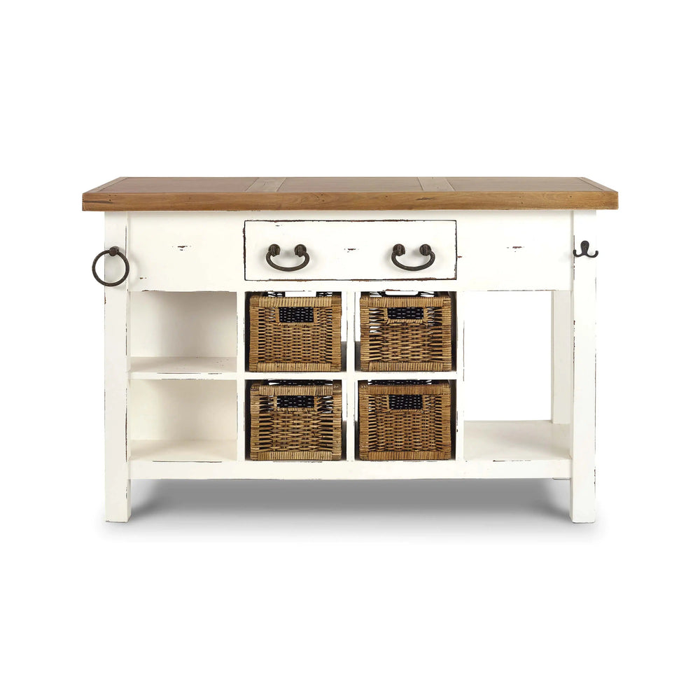 Umbria Kitchen Island Small-Blue Hand Home