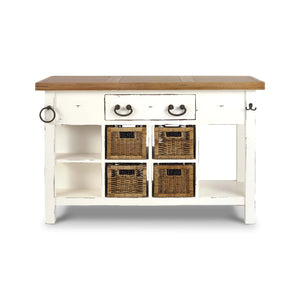 Umbria Kitchen Island Small-Blue Hand Home
