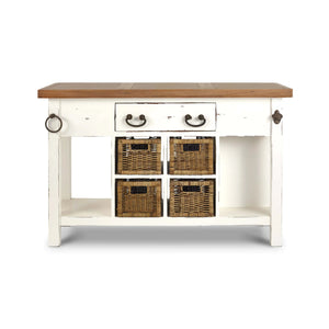 Umbria Kitchen Island Small-Blue Hand Home