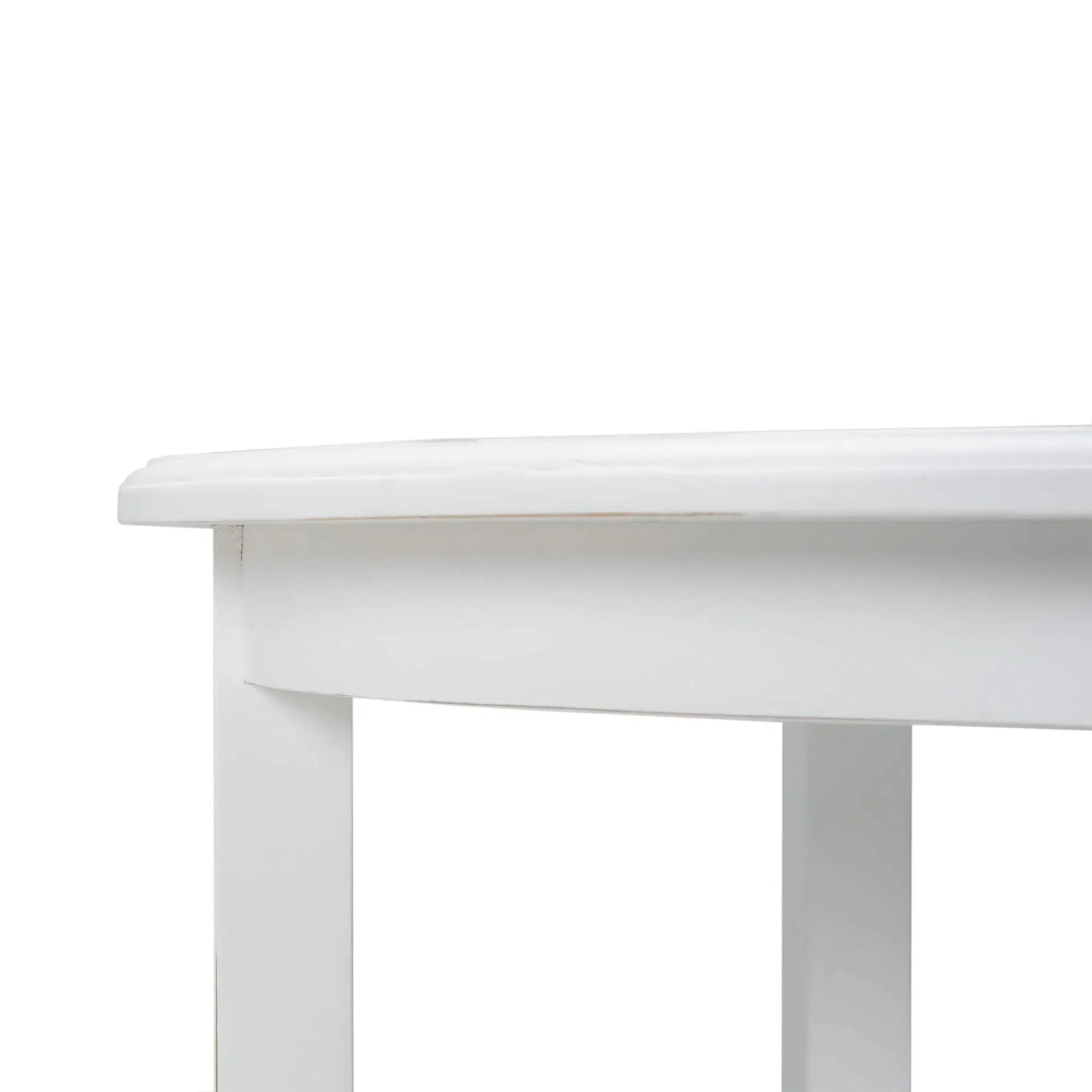 Luna Round 3 Tier Side Table In Architectural White-Blue Hand Home