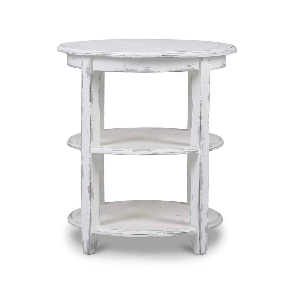 Luna Round 3 Tier Side Table-Blue Hand Home