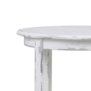Luna Round 3 Tier Side Table-Blue Hand Home