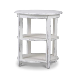 Luna Round 3 Tier Side Table-Blue Hand Home