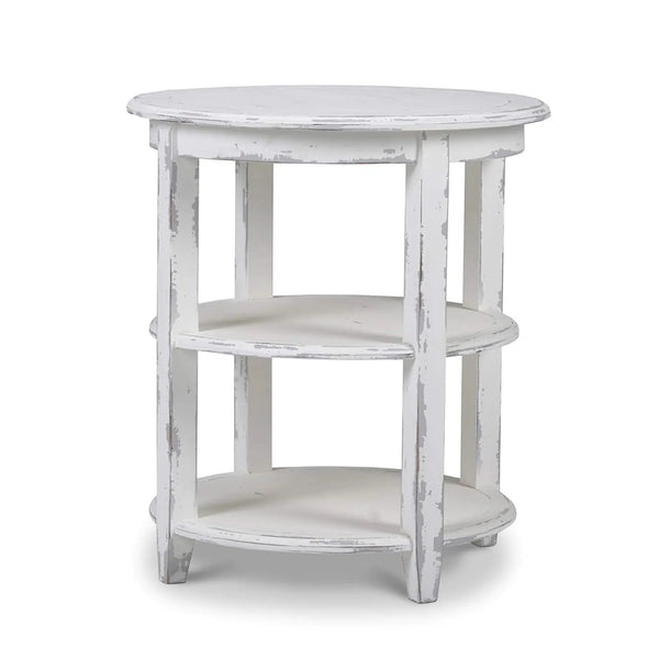 Luna Round 3 Tier Side Table-Blue Hand Home