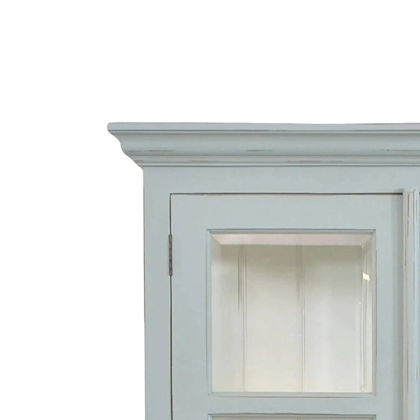 Ashton 2 Door Display Cabinet-Blue Hand Home