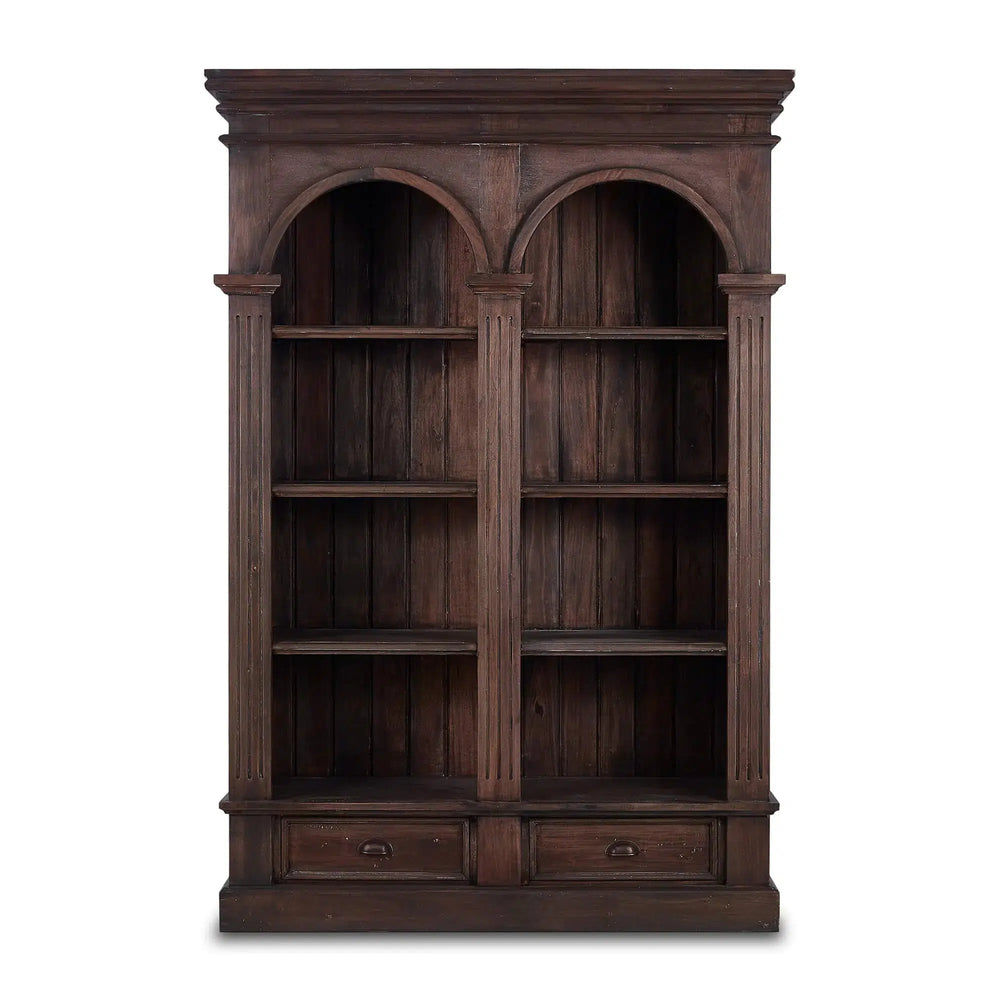 Roosevelt Double Arch Bookcase-Blue Hand Home