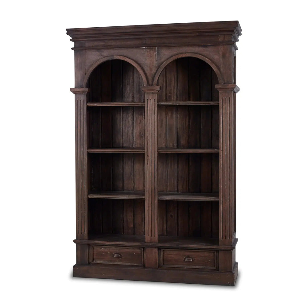 Roosevelt Double Arch Bookcase-Blue Hand Home