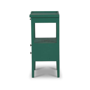 Eton 2 Drawer Side Table w/ Pull Out Shelf-Blue Hand Home
