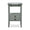 Eton 2 Drawer Side Table w/ Pull Out Shelf In Grey Charleston-Blue Hand Home