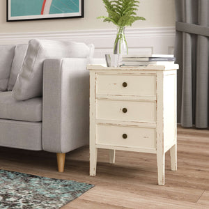 Eton 3 Drawer End Table-Blue Hand Home