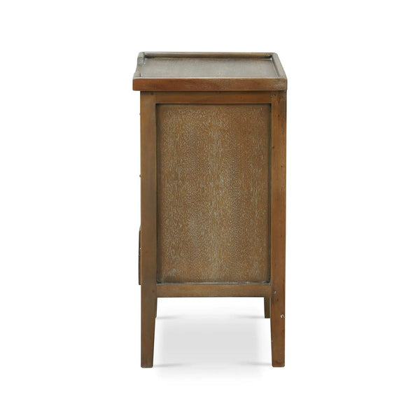 Eton 3 Drawer End Table In Straw Wash-Blue Hand Home