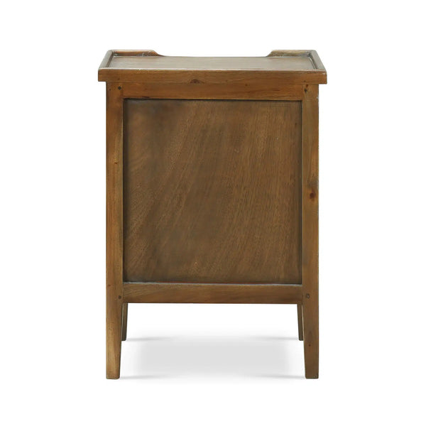 Eton 3 Drawer End Table In Straw Wash-Blue Hand Home