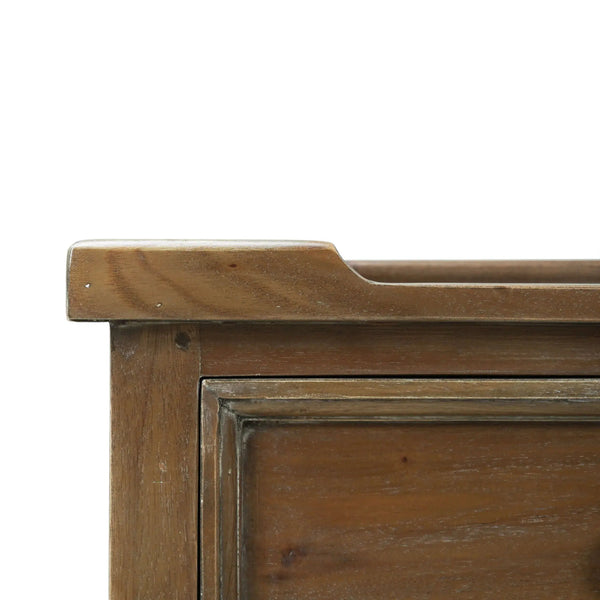 Eton 3 Drawer End Table In Straw Wash-Blue Hand Home