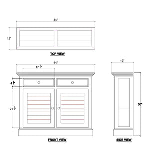 Shutter Narrow Sideboard-Blue Hand Home