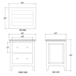 Aries Nightstand Cabinet-Blue Hand Home