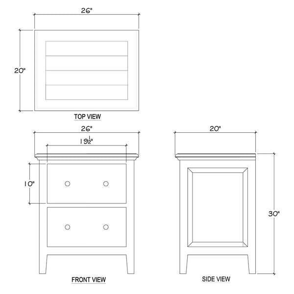 Aries Nightstand Cabinet-Blue Hand Home
