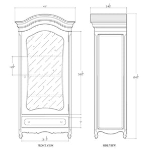 Provence Mirror Wardrobe-Blue Hand Home