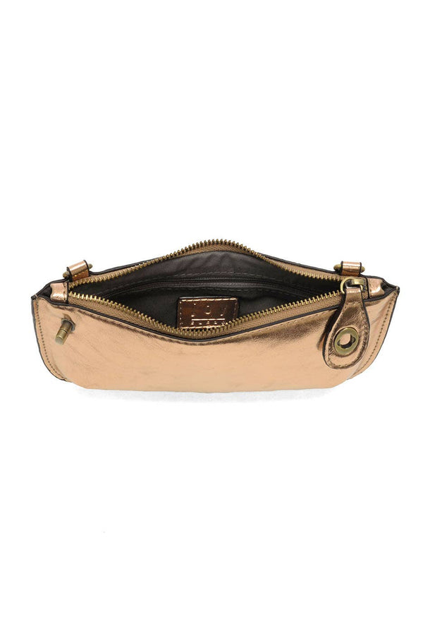 Liquid Metal Mini Crossbody Wristlet Clutch-Blue Hand Home