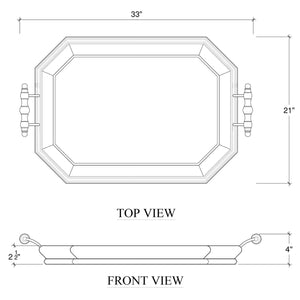 Victorian Octagonal Tray-Blue Hand Home