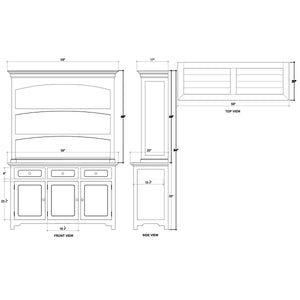 Aries Open Hutch-Blue Hand Home