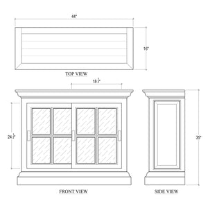 English Short Bookcase-Blue Hand Home