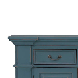 Roosevelt 3 Drawer Narrow Sideboard-Blue Hand Home