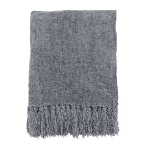 Chenille Throw-Blue Hand Home