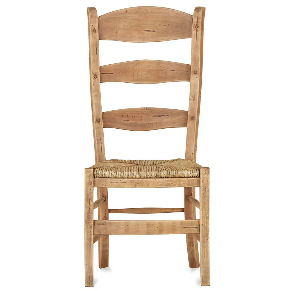 Peg & Dowel Ladder Back w/ Rush Seat-Blue Hand Home