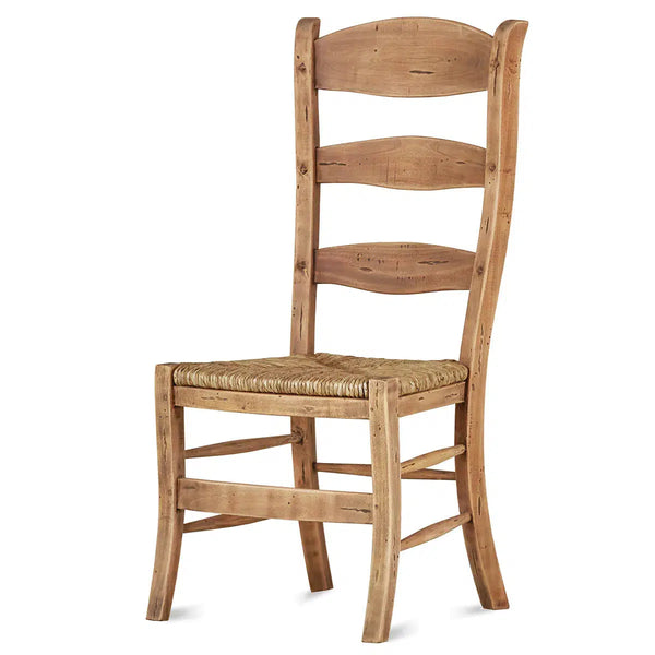 Peg & Dowel Ladder Back w/ Rush Seat-Blue Hand Home
