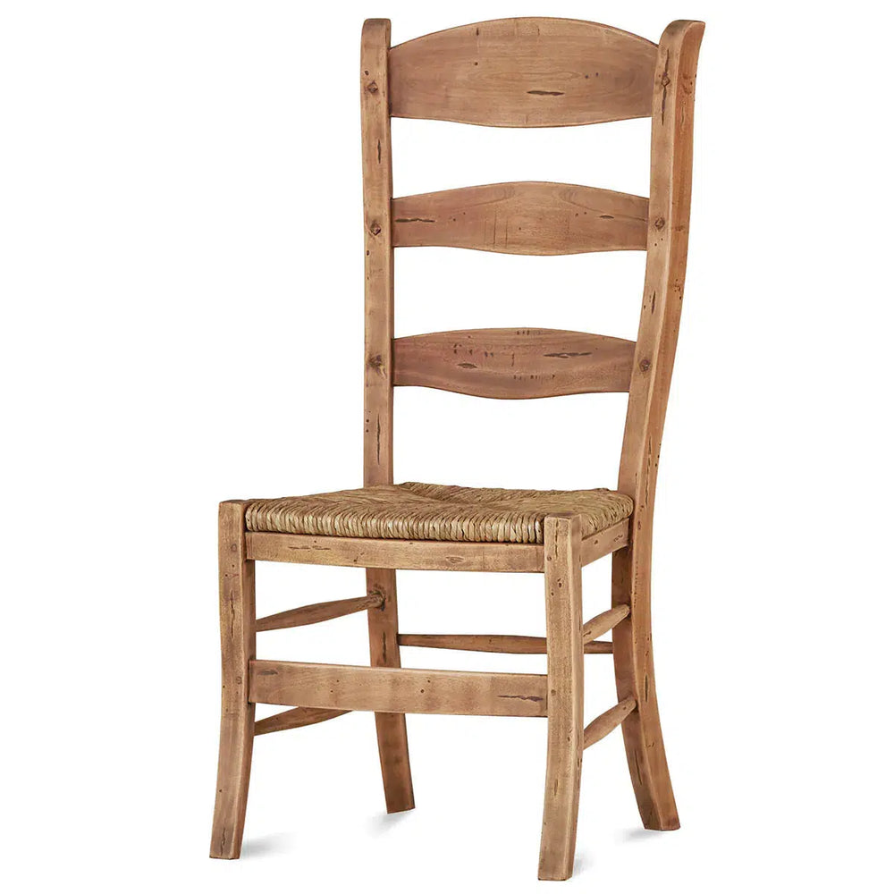 Peg & Dowel Ladder Back w/ Rush Seat-Blue Hand Home