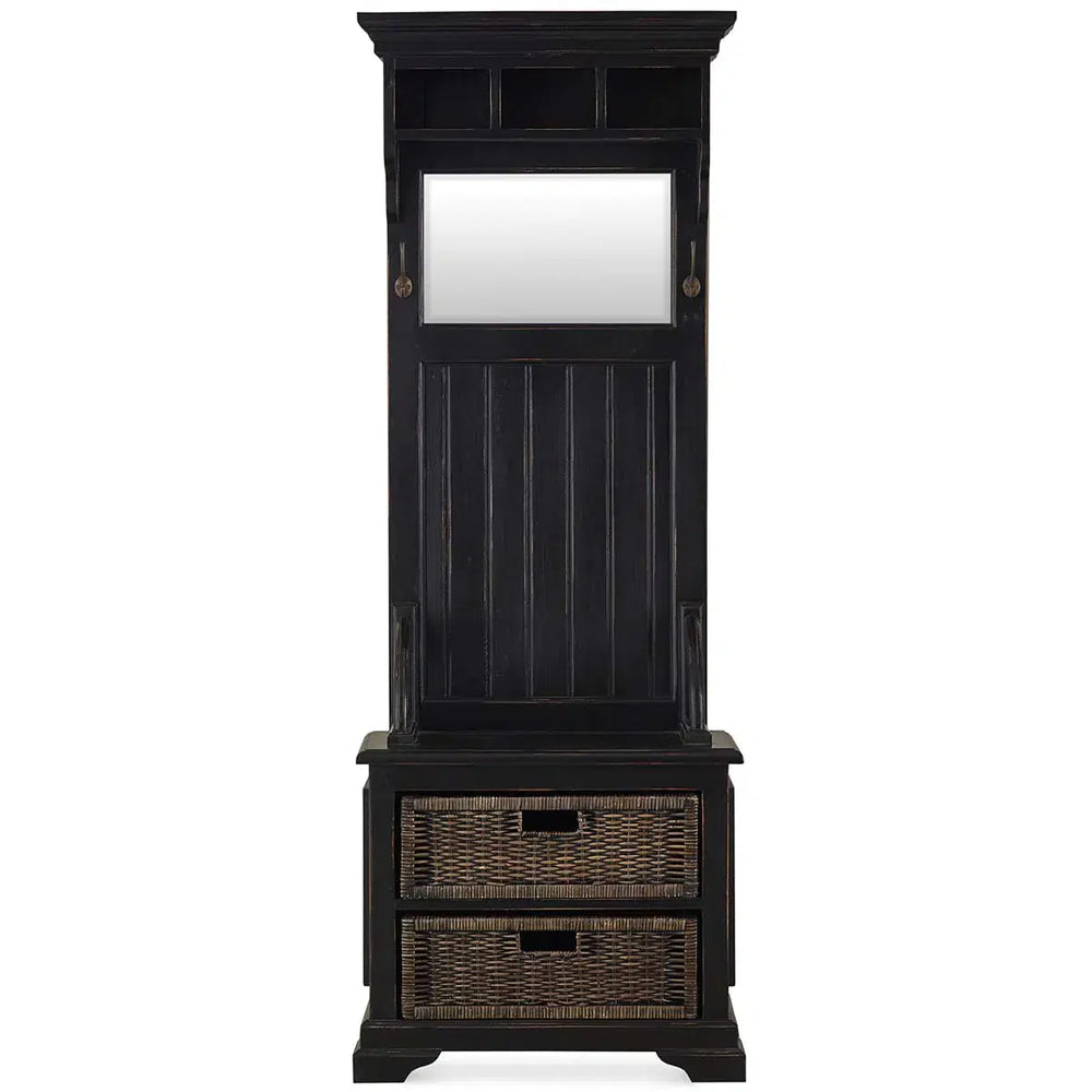 Homestead Narrow Hallstand w/ Rattan Baskets-Blue Hand Home