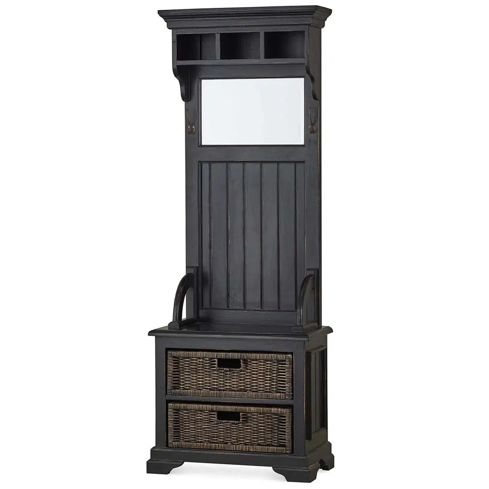 Homestead Narrow Hallstand w/ Rattan Baskets-Blue Hand Home