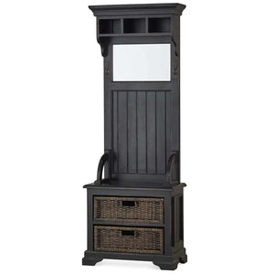 Homestead Narrow Hallstand w/ Rattan Baskets-Blue Hand Home