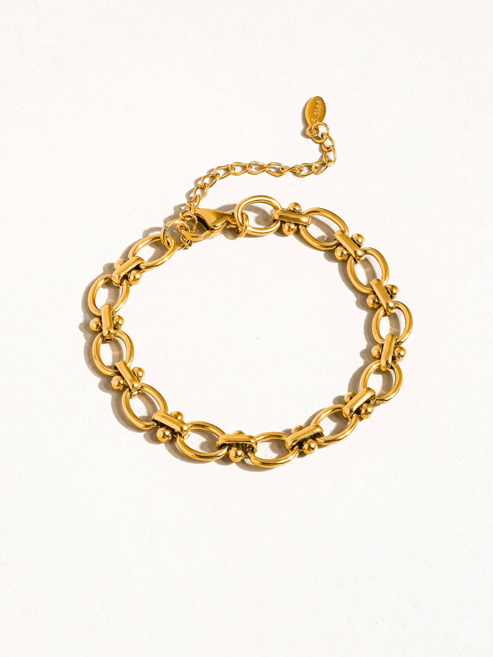 Dawson 18K Gold Non-Tarnish Braided Chain Bracelet-Blue Hand Home