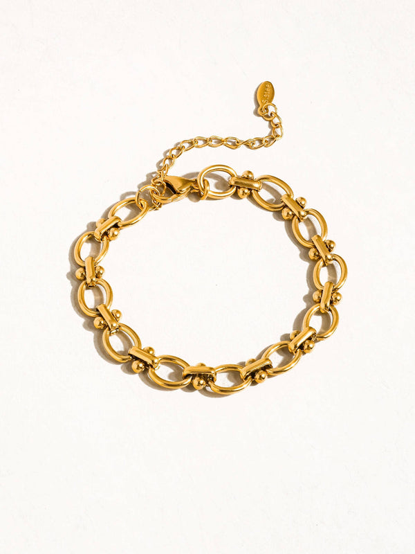 Dawson 18K Gold Non-Tarnish Braided Chain Bracelet-Blue Hand Home
