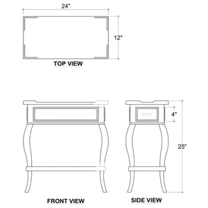 Creole End Table-Blue Hand Home