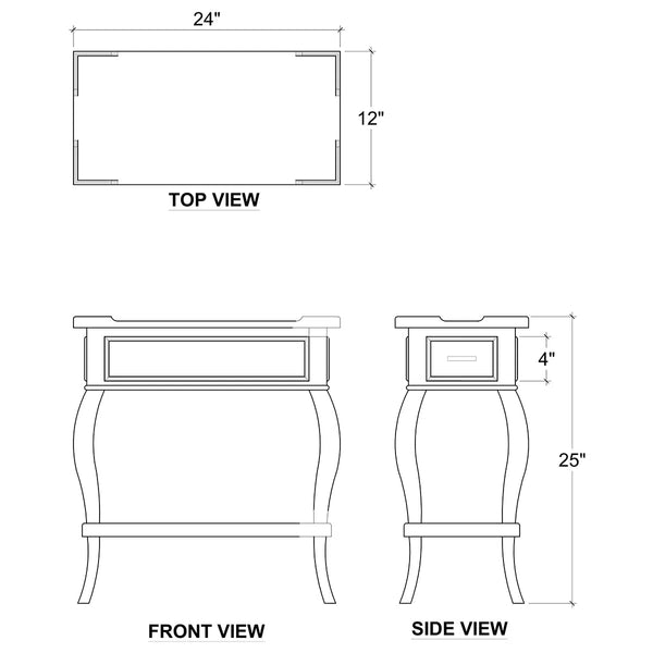 Creole End Table-Blue Hand Home