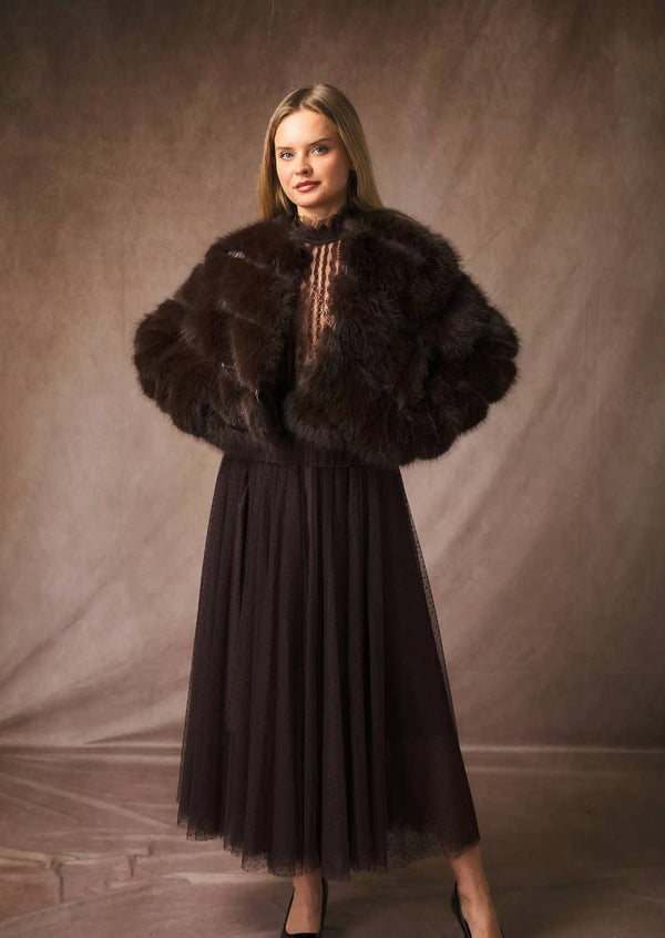 Paula short faux fur jacket - Y168