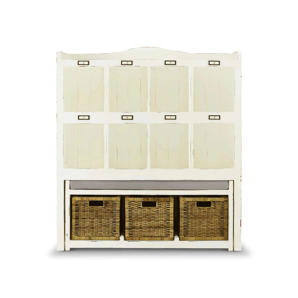 Hancock Storage Cabinet w/ Trundle Bench-Blue Hand Home