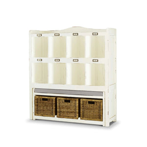 Hancock Storage Cabinet w/ Trundle Bench-Blue Hand Home