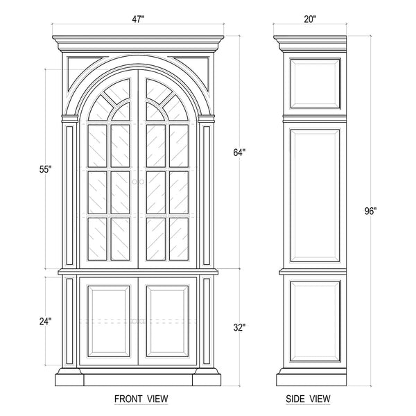 Roosevelt Library Bookcase-Blue Hand Home