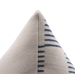 Indian Block Design Duck Canvas Pillow Cover - Zig-Zag-Blue Hand Home